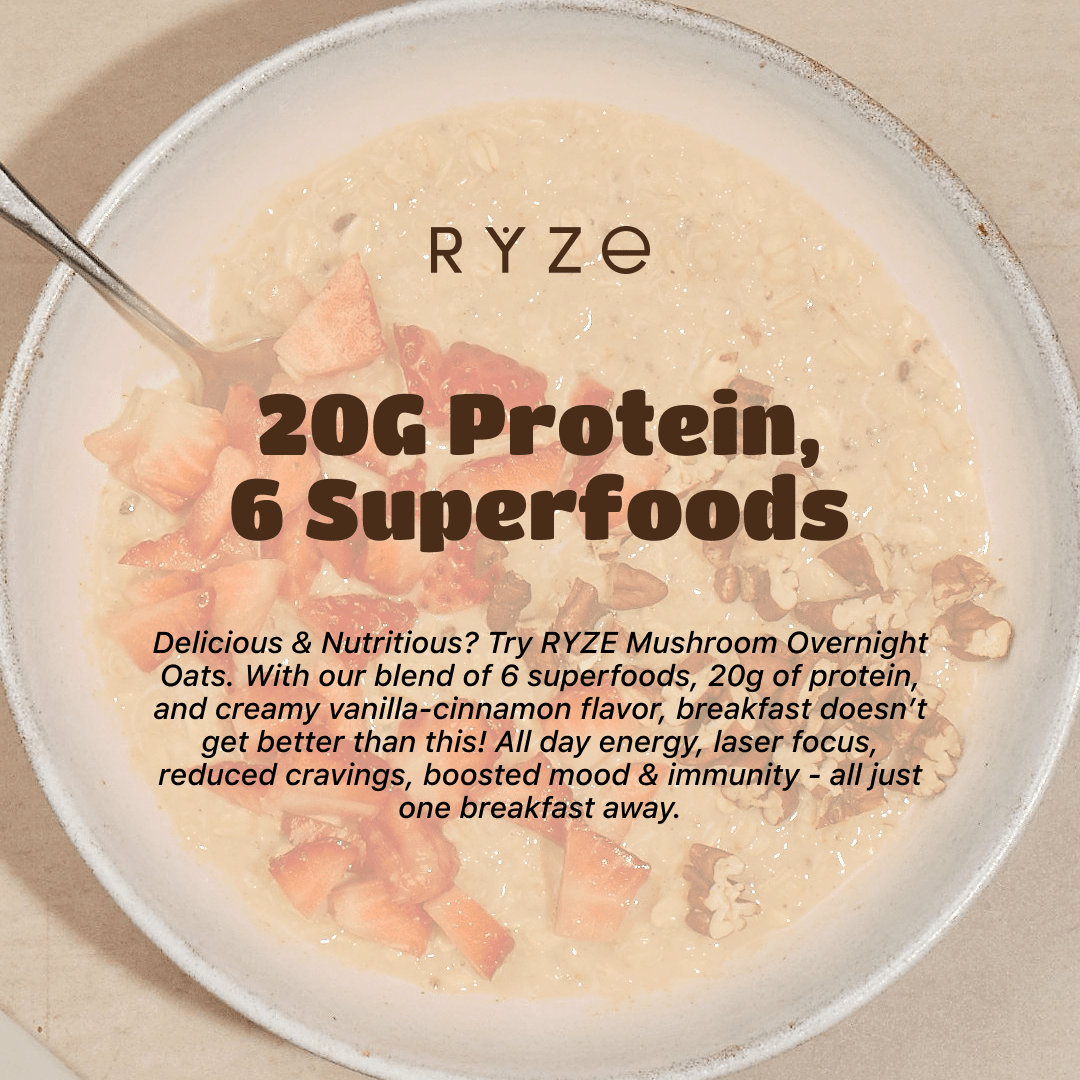 RYZE Mushroom Overnight Oats Pack (14 Servings)